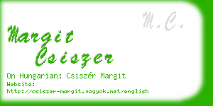 margit csiszer business card