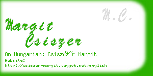 margit csiszer business card